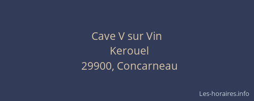 Cave V sur Vin