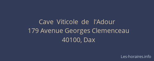 Cave  Viticole  de   l'Adour