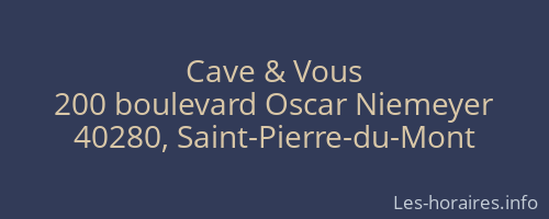 Cave & Vous