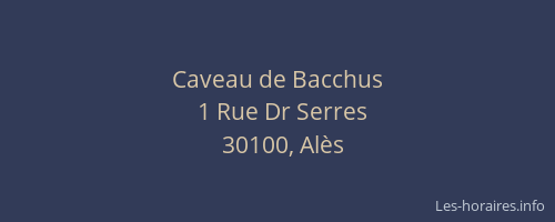 Caveau de Bacchus
