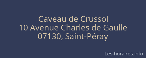 Caveau de Crussol