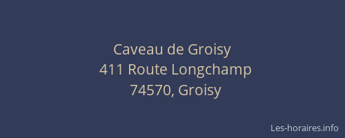 Caveau de Groisy
