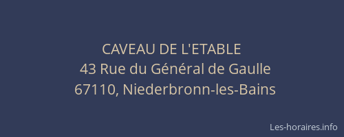 CAVEAU DE L'ETABLE