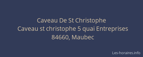 Caveau De St Christophe