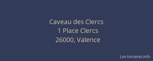 Caveau des Clercs