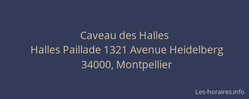 Caveau des Halles