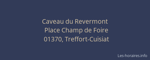 Caveau du Revermont