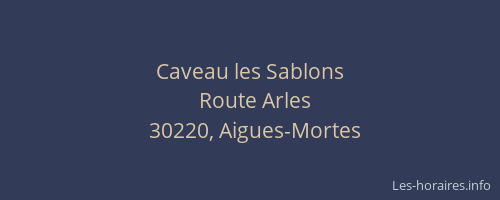 Caveau les Sablons