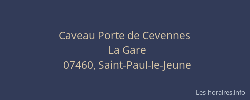 Caveau Porte de Cevennes