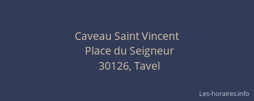 Caveau Saint Vincent