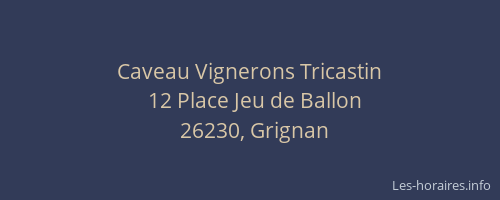 Caveau Vignerons Tricastin
