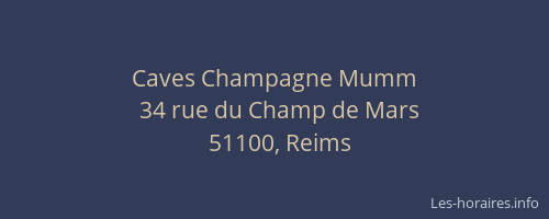 Caves Champagne Mumm