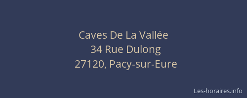 Caves De La Vallée
