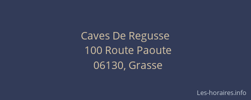 Caves De Regusse