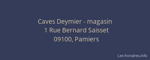 Caves Deymier - magasin