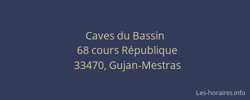 Caves du Bassin