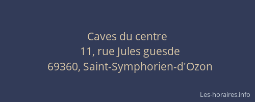 Caves du centre