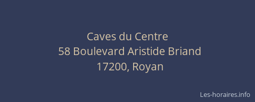 Caves du Centre