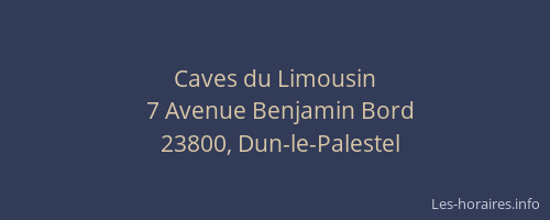 Caves du Limousin
