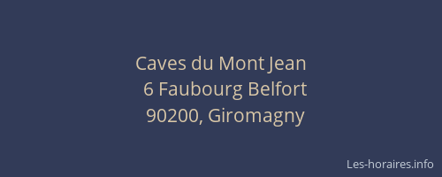Caves du Mont Jean