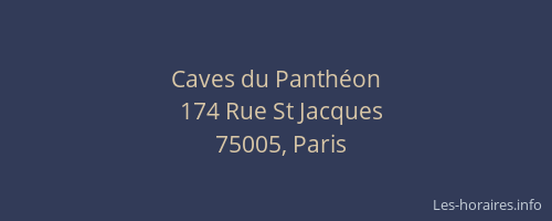 Caves du Panthéon