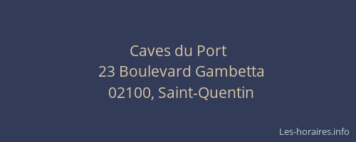 Caves du Port