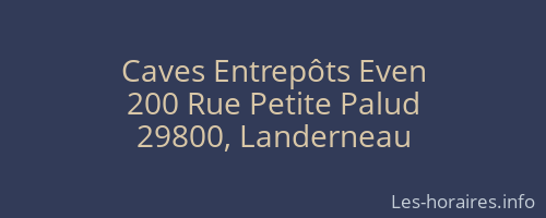 Caves Entrepôts Even