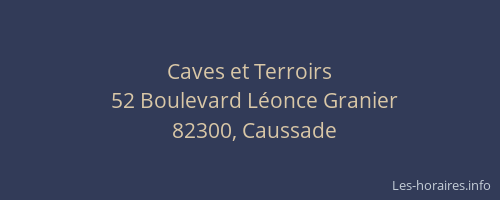 Caves et Terroirs