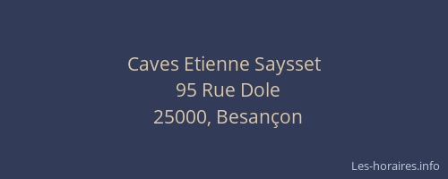 Caves Etienne Saysset