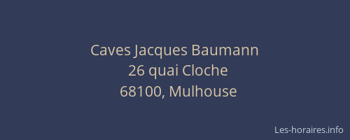 Caves Jacques Baumann