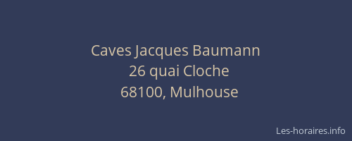 Caves Jacques Baumann