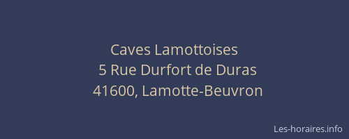 Caves Lamottoises