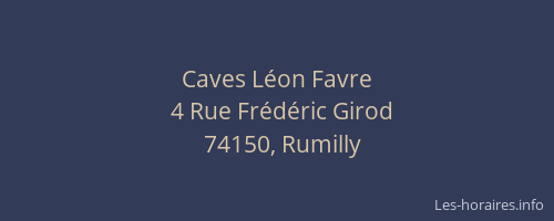Caves L&eacute;on Favre