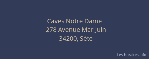 Caves Notre Dame