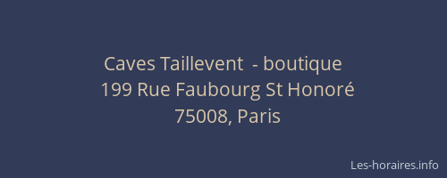 Caves Taillevent  - boutique