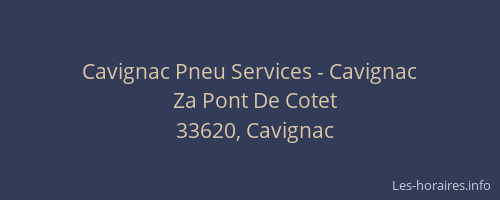 Cavignac Pneu Services - Cavignac