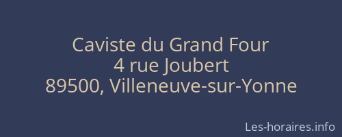 Caviste du Grand Four