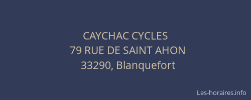 CAYCHAC CYCLES