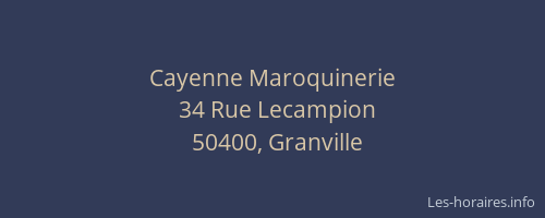 Cayenne Maroquinerie
