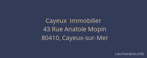 Cayeux  Immobilier