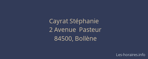 Cayrat St&eacute;phanie