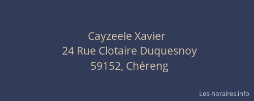Cayzeele Xavier