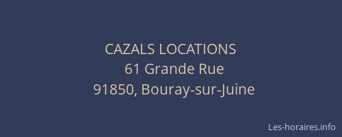 CAZALS LOCATIONS