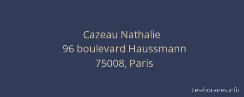 Cazeau Nathalie