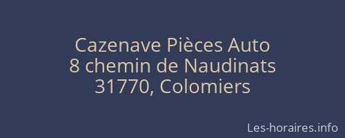 Cazenave Pièces Auto