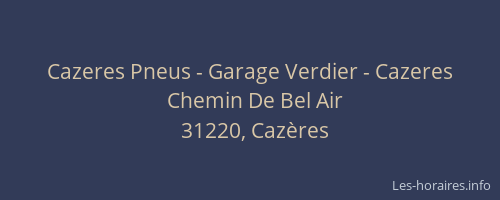 Cazeres Pneus - Garage Verdier - Cazeres