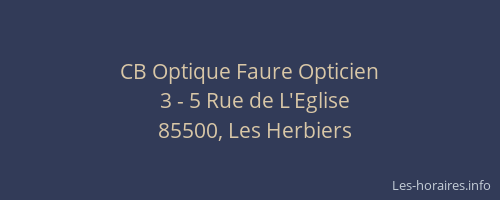CB Optique Faure Opticien