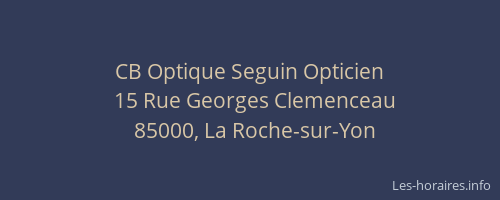 CB Optique Seguin Opticien