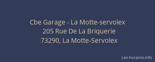 Cbe Garage - La Motte-servolex