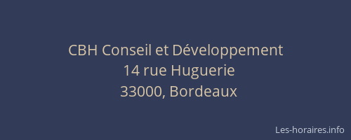 CBH Conseil et Développement